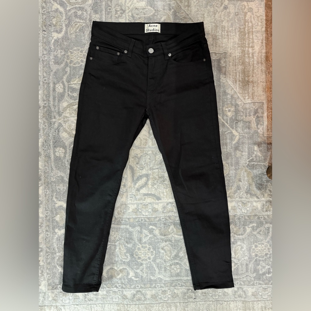 Acne Studios Ace Stay Cash black slim denim jeans size 30